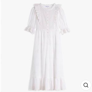 Pink City Prints Phyllis Dress white eyelet midi in XS